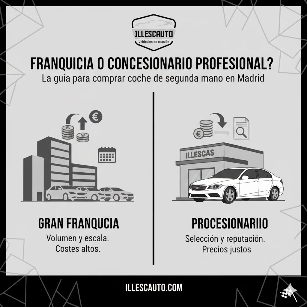 ¿Franquicia o concesionario profesional? La guía para comprar coche de segunda mano en Madrid con&nbsp;criterio
