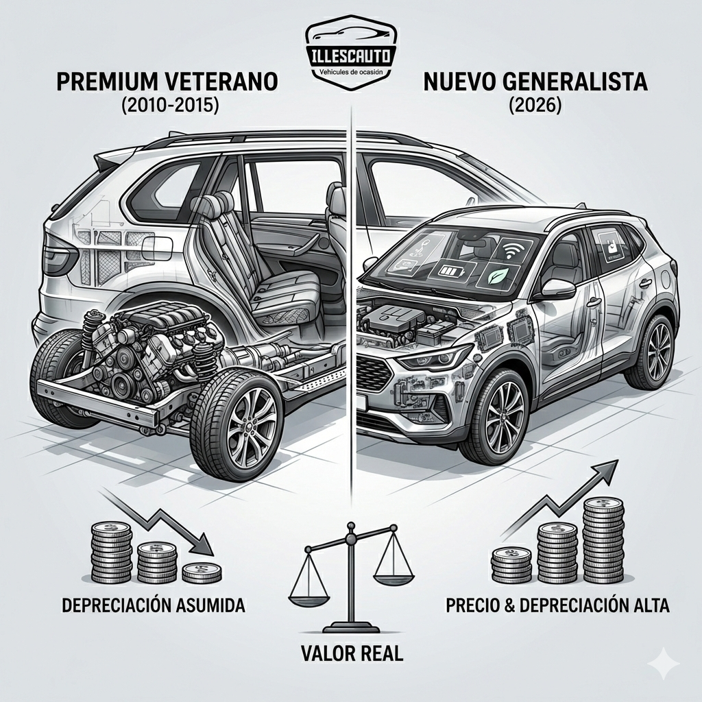 ¿Es mejor un coche de 10 o 15 años que uno nuevo en España? Análisis real de SUV y sedanes premium