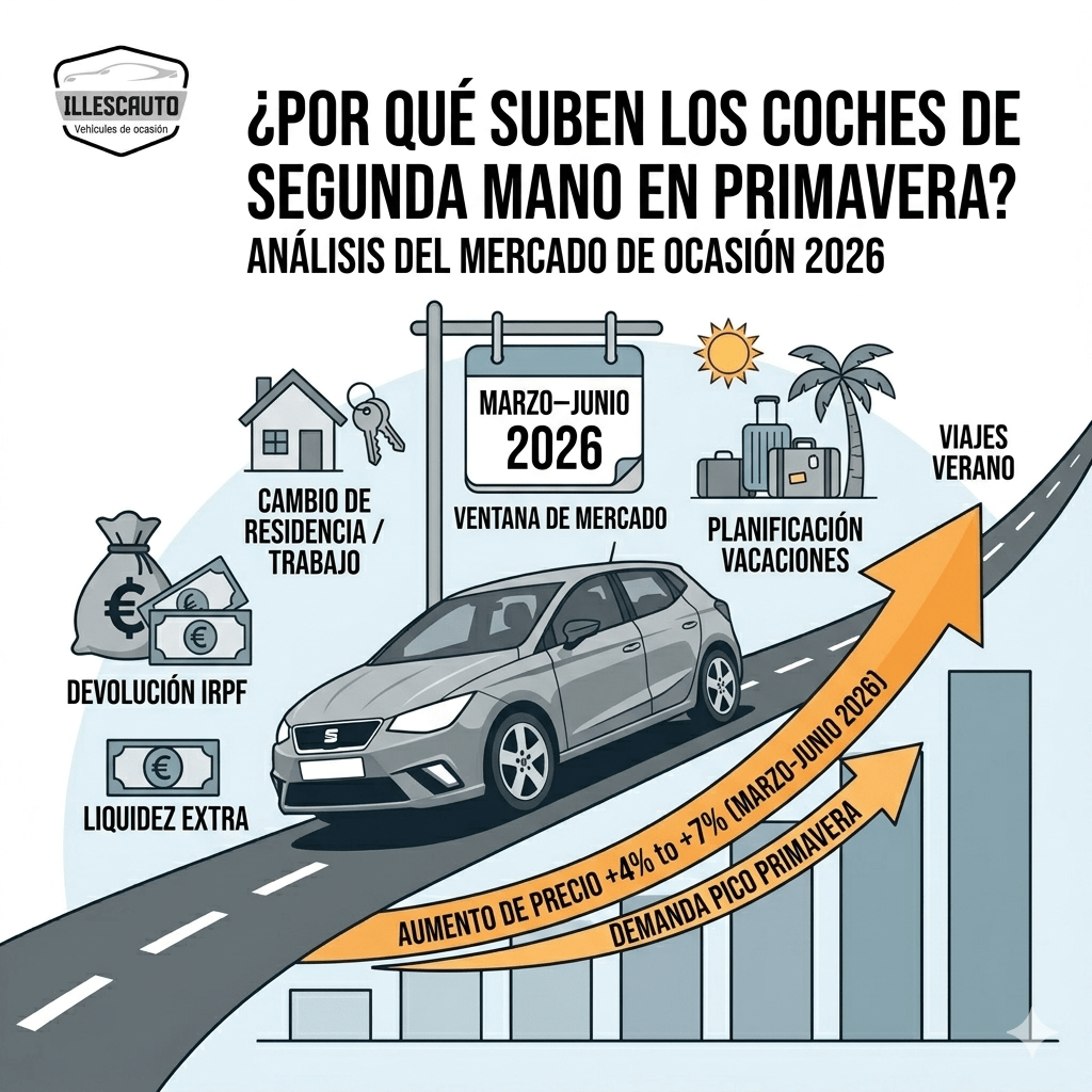 Por qué los coches de segunda mano suben de precio en primavera: análisis del mercado&nbsp;2026